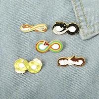 fashion pin metal enamel brooches animal infinity symbol brooches for coat lapel jewelry onon clothes backpack badge 1 piece