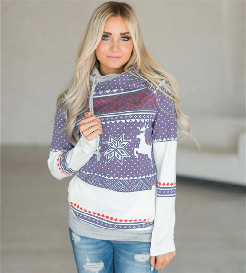 Модная женская толстовка с капюшоном Повседневная Лоскутная Толстовка длинным