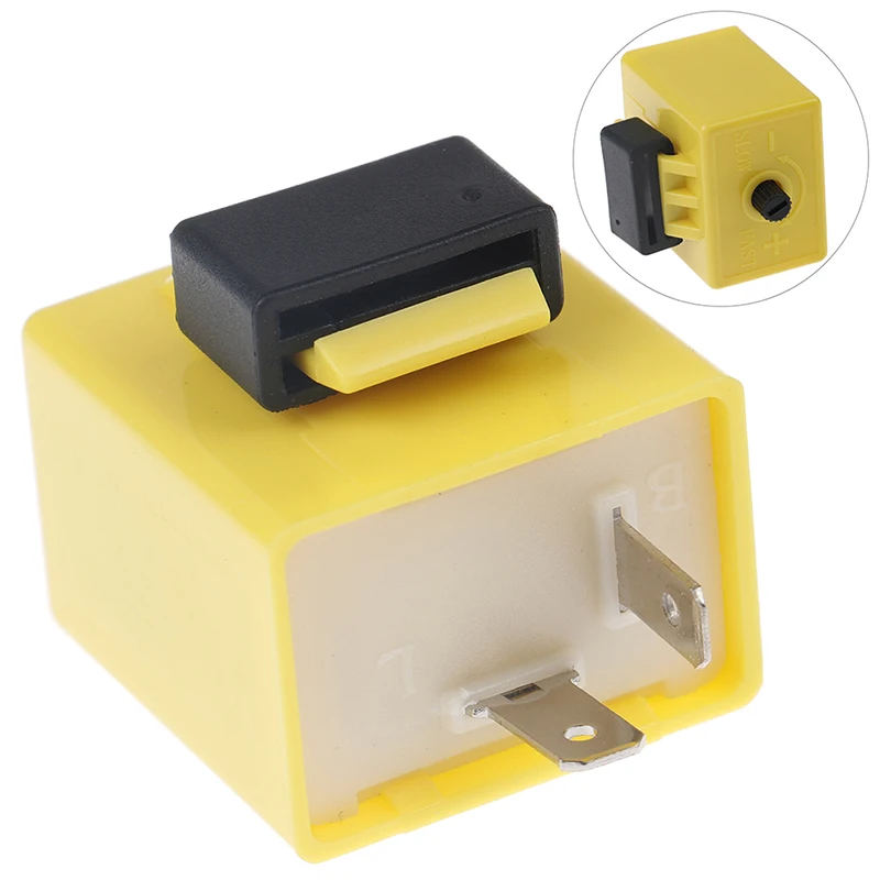

12V 2 Pin Adjustable Frequency LED Flasher Relay Turn Signal Blinker Indicator Flasher Turn Signal Controller
