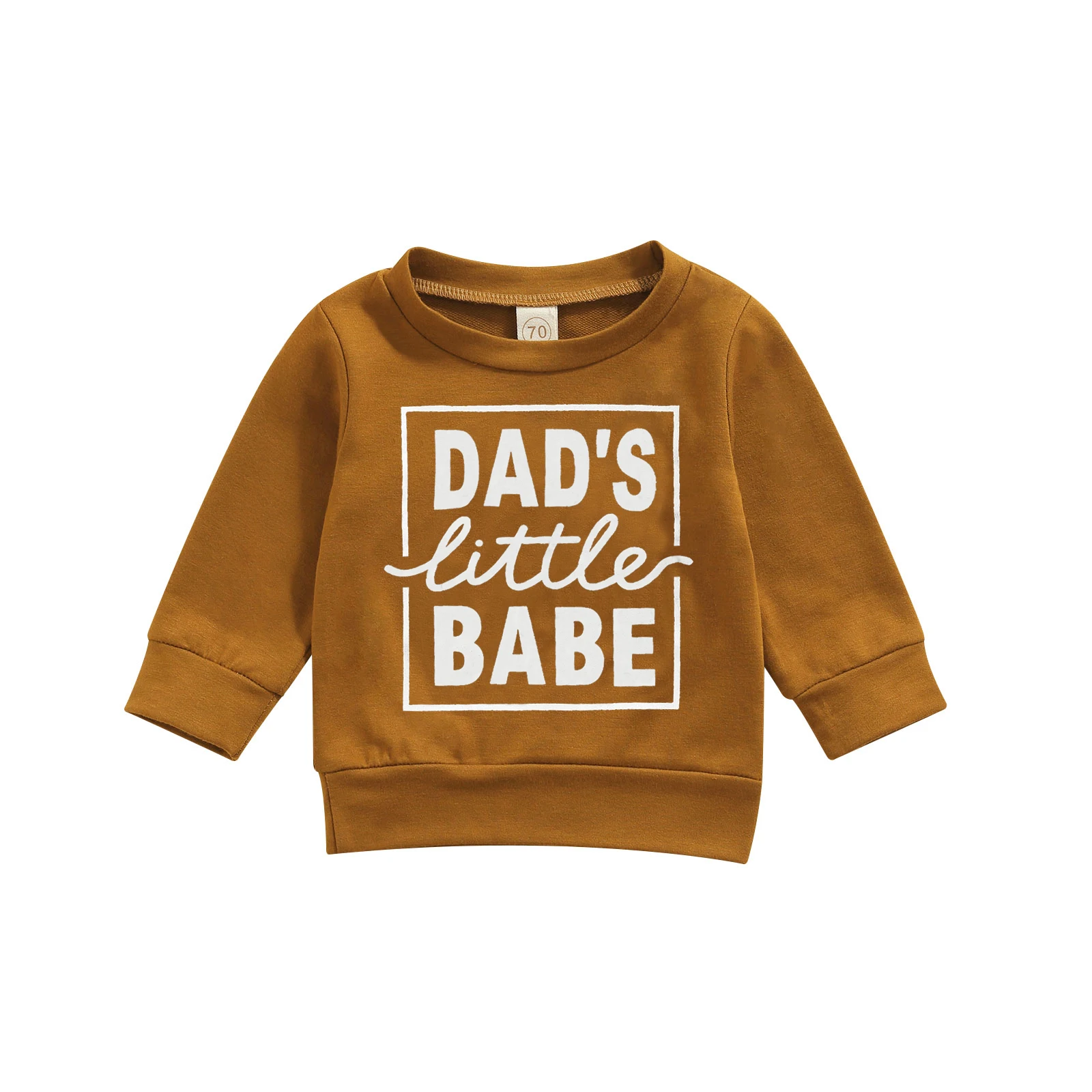 

OPPERIAYA Baby Clothing Newborn Casual Autumn Cotton Sweatshirts Toddler Cute Letter Print Long Sleeve Round Neck Pullover Tops