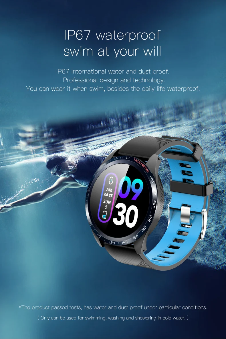 W4 Smartwatch IP67 водонепроницаемые носимые устройства Bluetooth Шагомер монитор сердечного ритма цветной дисплей Смарт-часы для Android/IOS