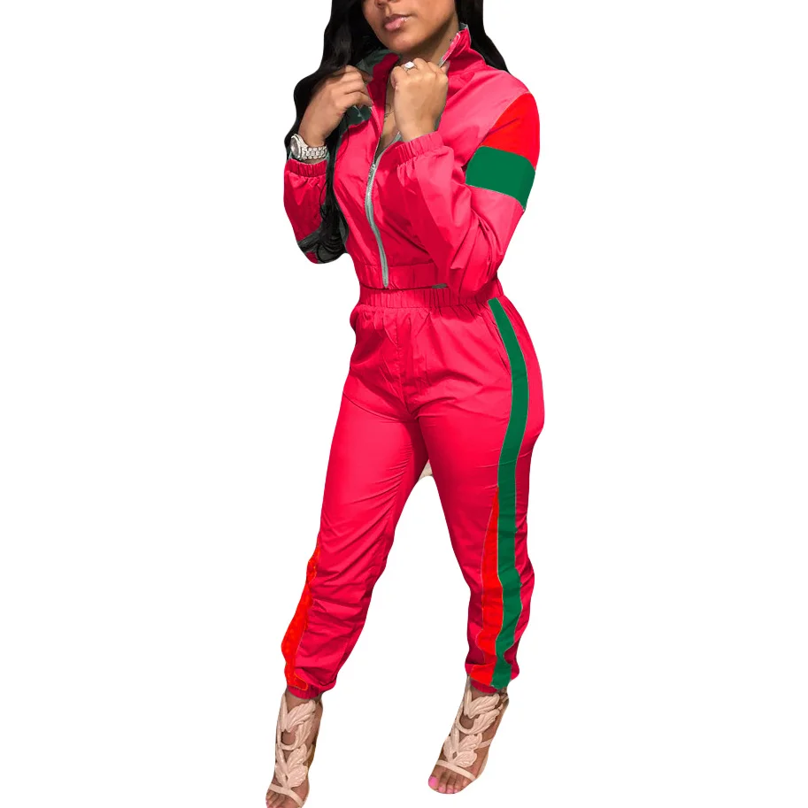 Женский спортивный костюм на молнии повседневный комплект из двух предметов в