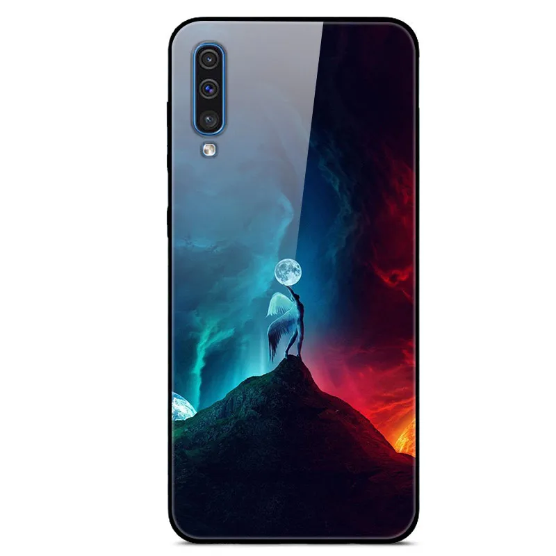 35 Чехол для samsung A50 A 50, чехол из закаленного стекла, жесткий чехол для телефона, чехол для samsung Galaxy A50 A505 A505F, TPU, бампер, чехол s - Цвет: 35