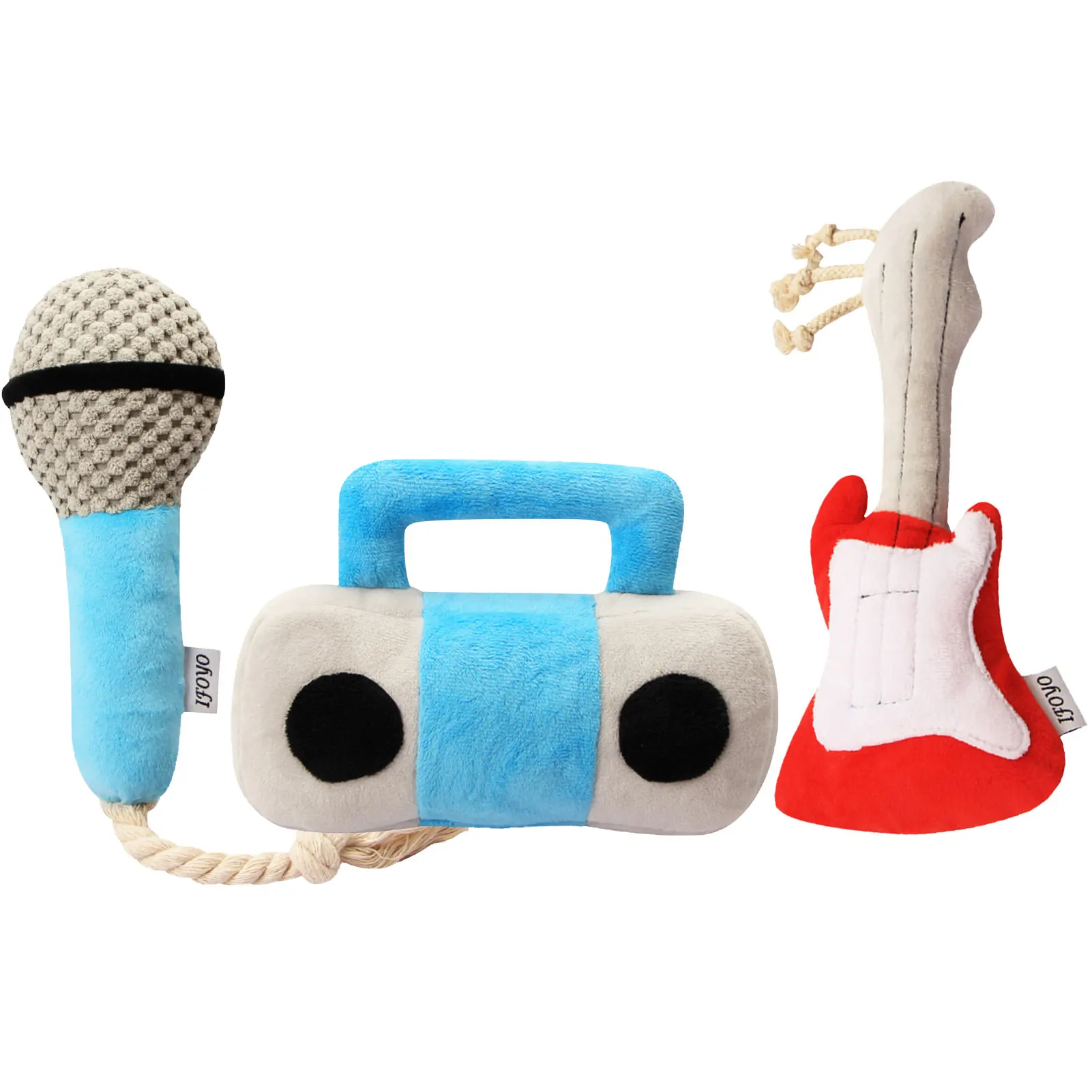 

Забавная игрушка для домашних животных жевать игрушка имитационный микрофон гитары Писк игрушки для Собака Щенок визгливый плюшевый моляр...