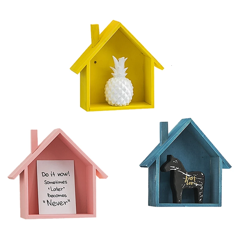 Настенная подвеска деревянный маленький дом для дома спальни комнаты ресторана