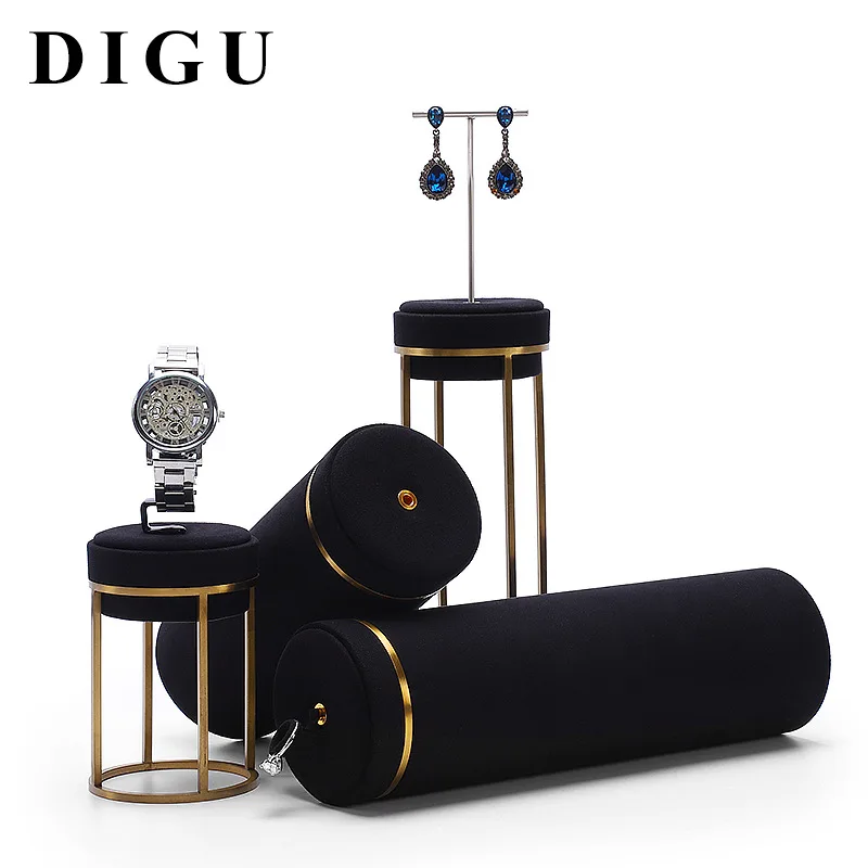 Metal jewelry props display shelf base ring bracelet necklace store jewelry display props set