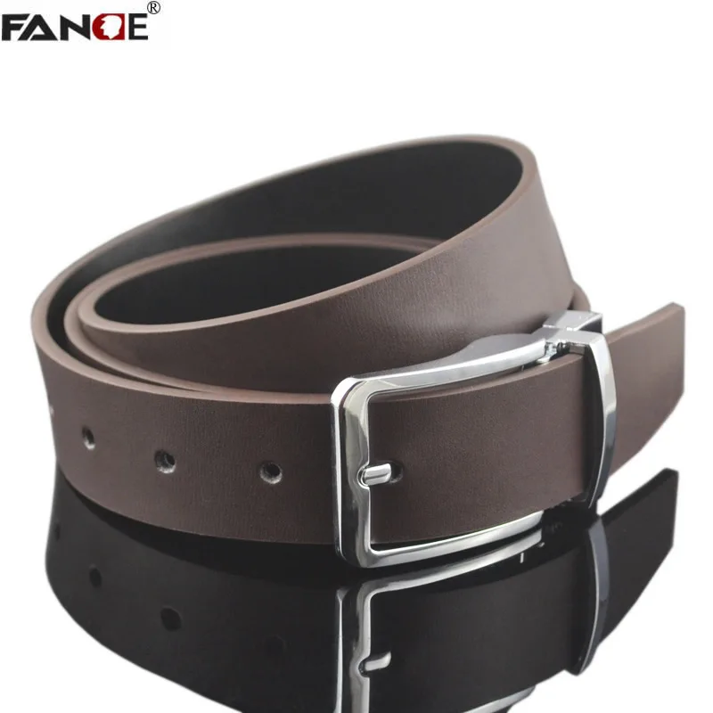 

FANGE men belt men Leather Belt Male Pin Buckle belts Fashion Designer High Quality luxury brand Men's Belts coffee FG4611-5