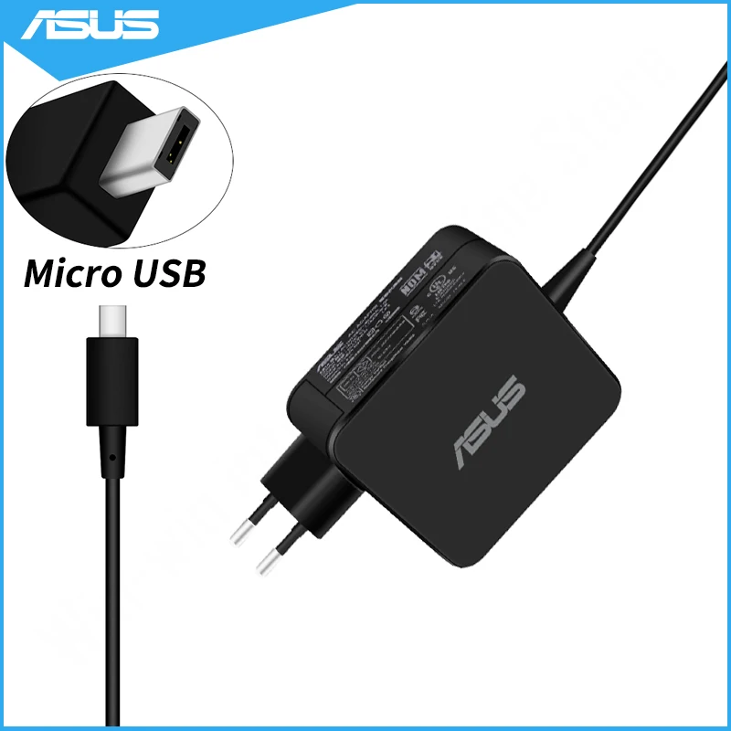 

Адаптер переменного тока с микро-USB, 33 Вт, зарядное устройство для ноутбука Asus X205, X205T, X205TA, E200H, E200HA, C100P, C201P, C201PA, E200, E202, E202S