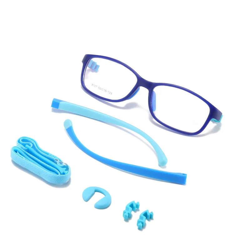 Optical Children Glasses Frames TR90 Flexible Kids Silicone Glasses Baby Eyeglass Kids Rubber Glasses Blue Unise