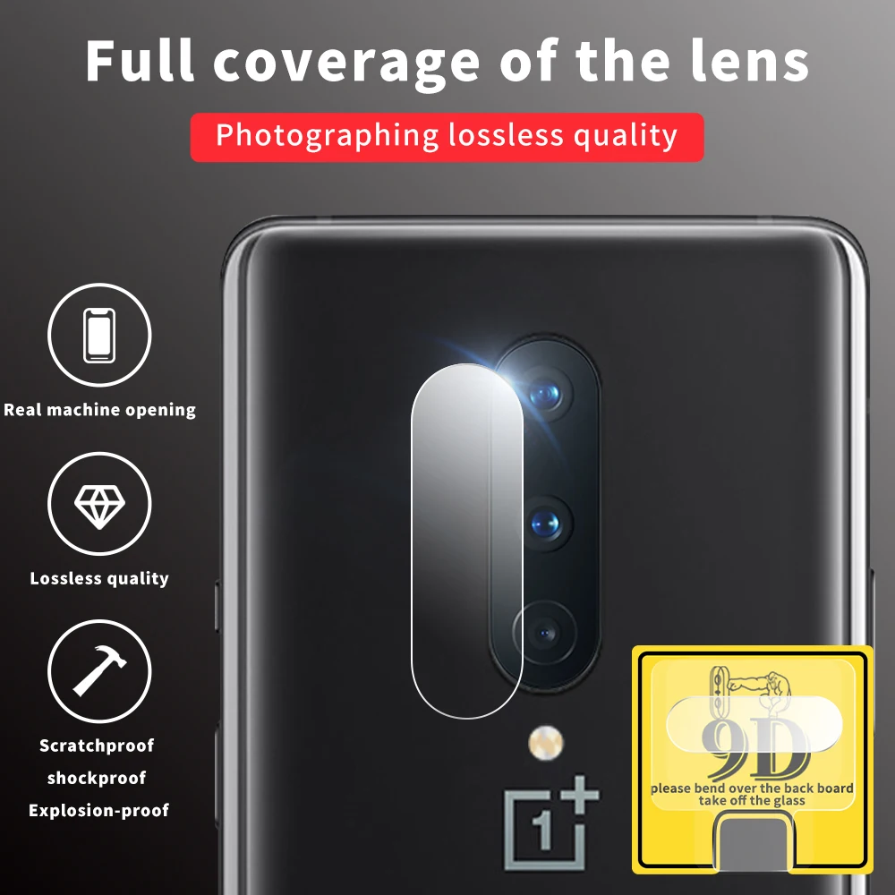 Для Oneplus 7T 8 Pro 5G Защитная пленка для объектива 9D прозрачная устойчивая к царапинам