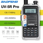 Baofeng высокое Мощность трехдиапазонное UV-5R Pro Модернизированный иди и болтай Walkie Talkie VHFUHF Портативный двухстороннее радио CB Ham радио HF FM трансивер Walkie Talkie двухстороннее радио UV5R Pro