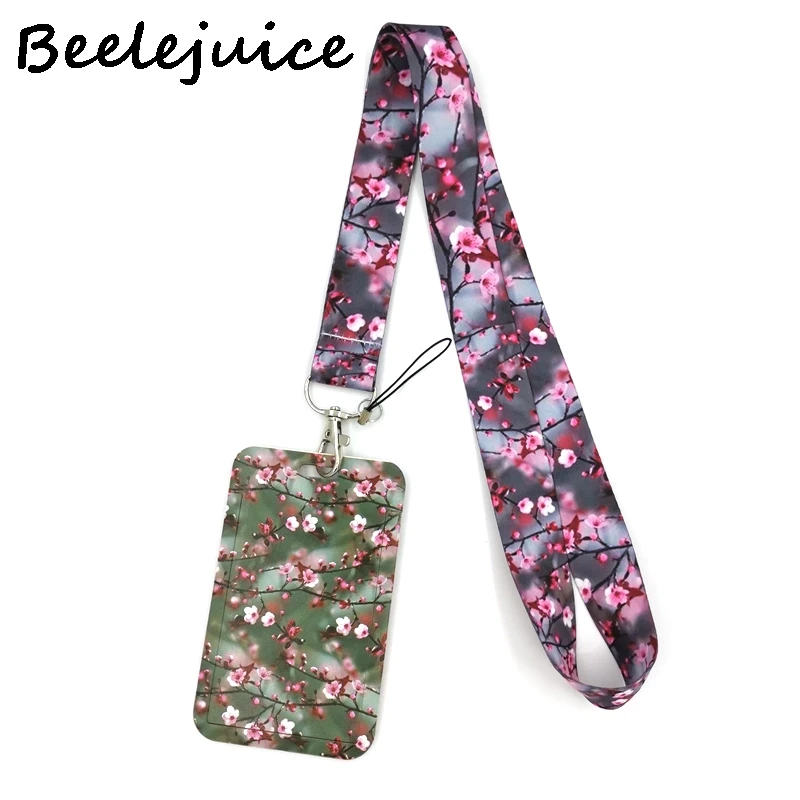 

12 комплектов в партии вишня сливы, стильный коллекционный ланьярд, держатель значка автобус чехол покровный держатель для банковской креди...