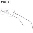 FONEX Оправа очков из титанового сплава Для мужчин 2021 Новый Для женщин Для мужчин без оправы по рецепту очки Оптические корейский безвинтовое F1002