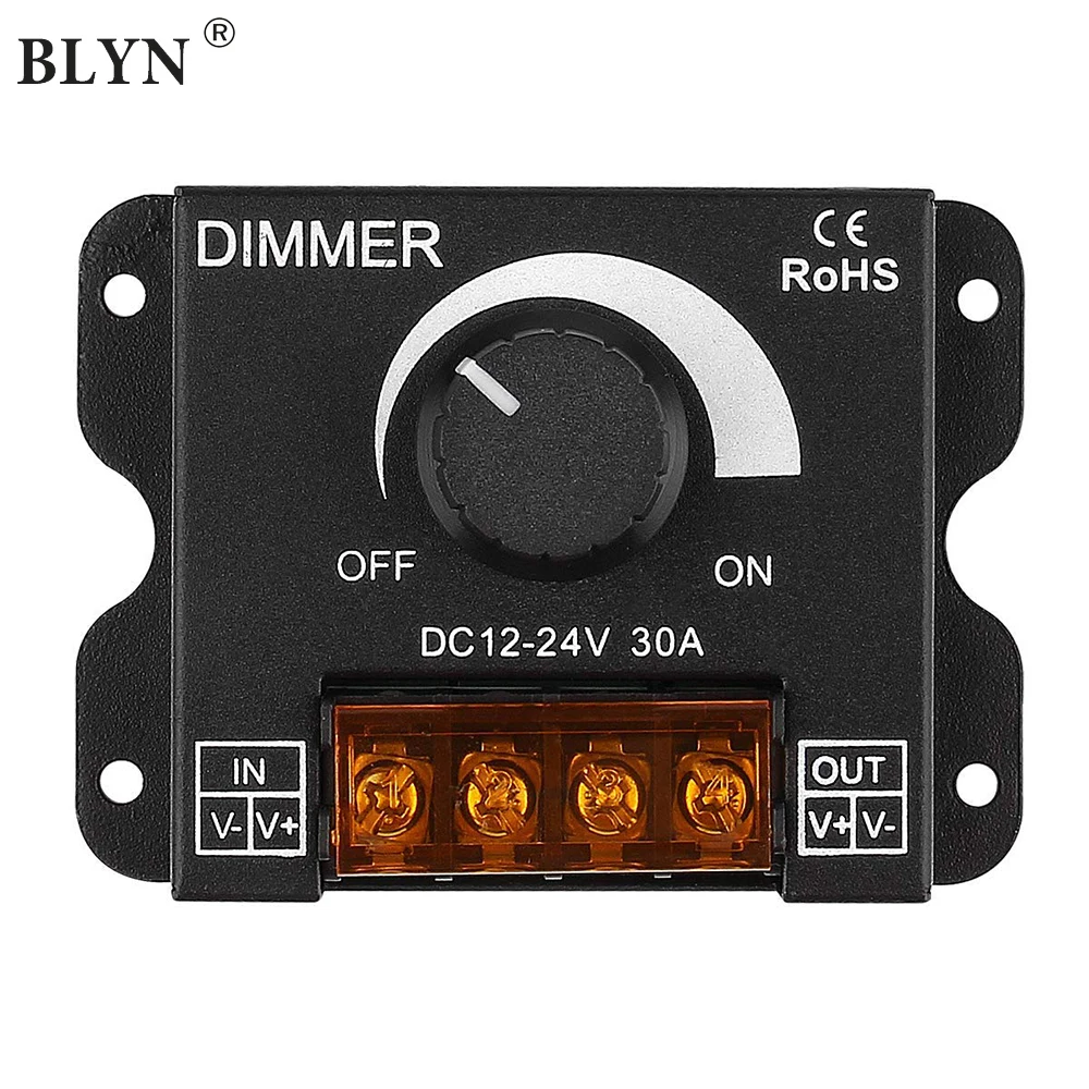12V/24V DC 30A светодиодный ШИМ контроллер ПЕРЕКЛЮЧАТЕЛЯ ВКЛ/Off переключатель с