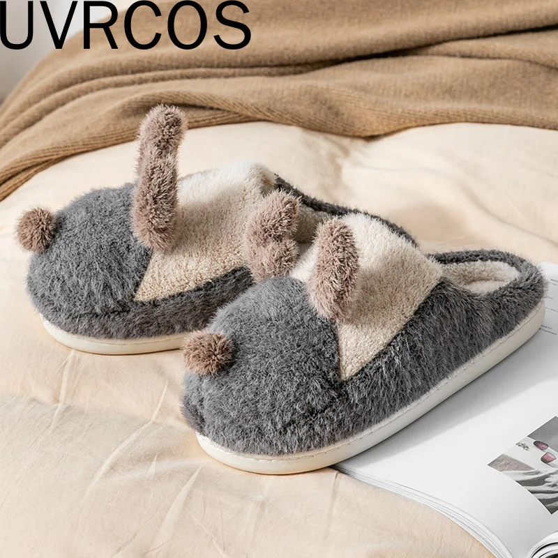 

2022 New Winter Men's and Women's Slippers Cartoon Cute Home Furnishing Warm Soft Bottom Non-slip Wear-resistant Cotton Shoes