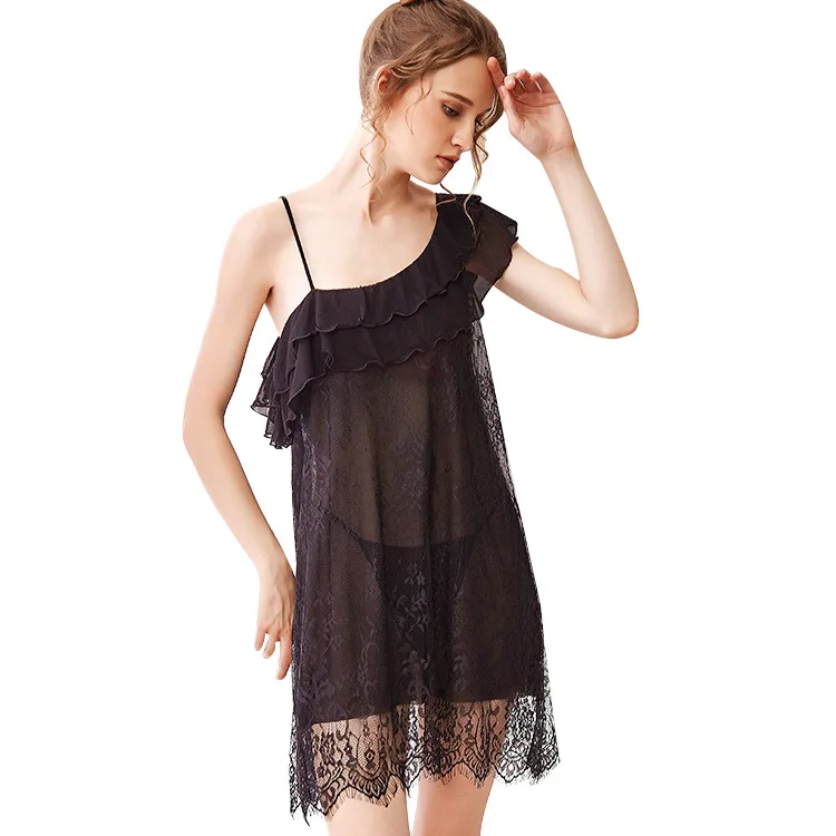 

Bud silk nightgown sleeveless condole sense of women underwear wind bride appeal court pajamas lady leisurewear gauze