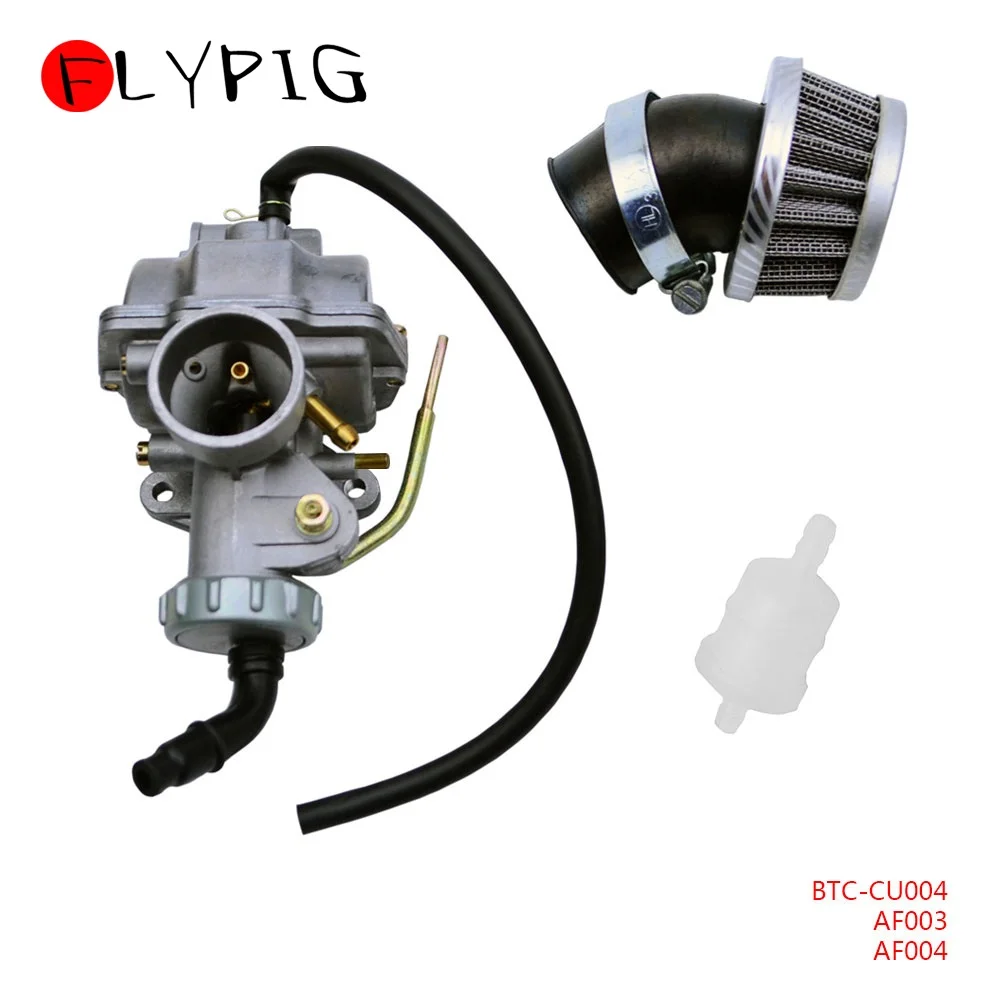 

FLYPIG PZ20 ATV Carburetor W/ Air Filter For 50cc 70cc 90cc 110cc 125cc 135cc Dirt Bike Go Kart Quad 4 Wheeler SSR Coolster