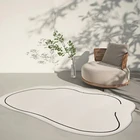 Несимметричный ковер INS, белый коврик для зоны, нескользящий напольный коврик, мягкие детские игровые коврики, скандинавский Декор для гостиной, дивана