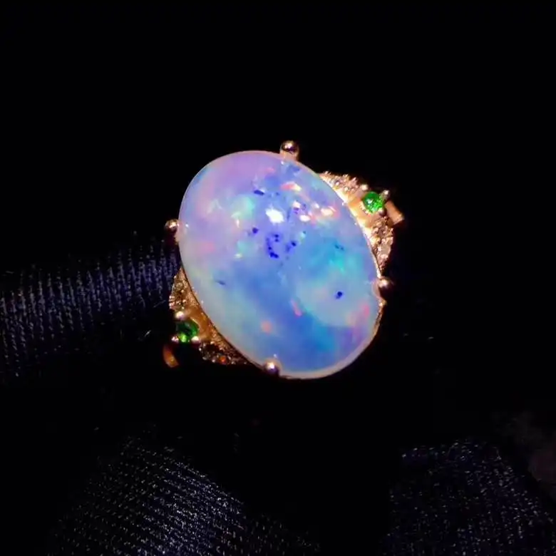 Стихийных бедствий и настоящий опал кольца 925 пробы SilverJewelry аксессуары каменное