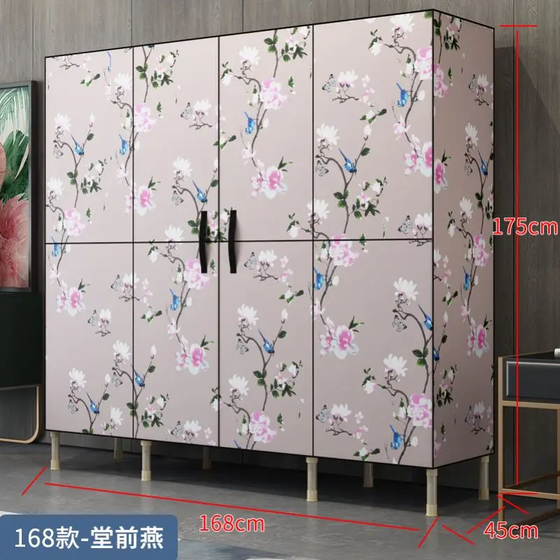 Простой гардероб ткань шкаф для хранения одежды дома простой современный