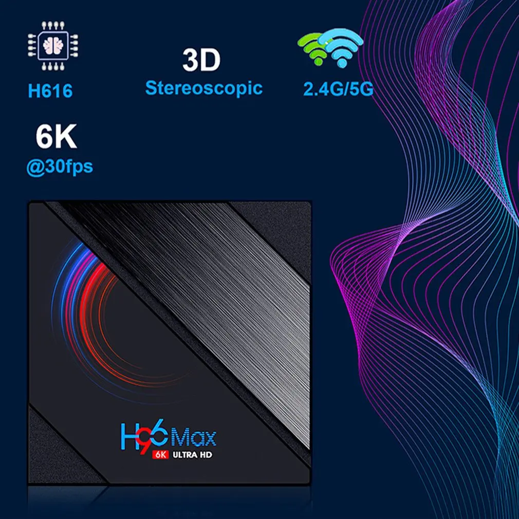 

Умная ТВ-приставка H96 Max, 6K HD H616, Android 2021, четырехъядерная H616, 10,0 ГГц и 2,4 ГГц, Двойной Wi-Fi, BT4.0 IP TV Express TV-приставка, Android 5,0