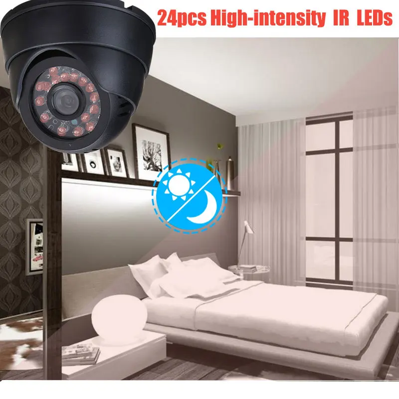 Купольная камера видеонаблюдения с функцией ночного видения ИК-камерой звуковой