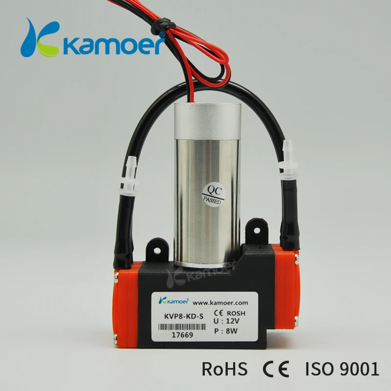 

Kamoer KVP8 brushless 12V 24V dc mini diaphragm vacuum pump single head for lab gas analysis and physiotherapy 480L/H