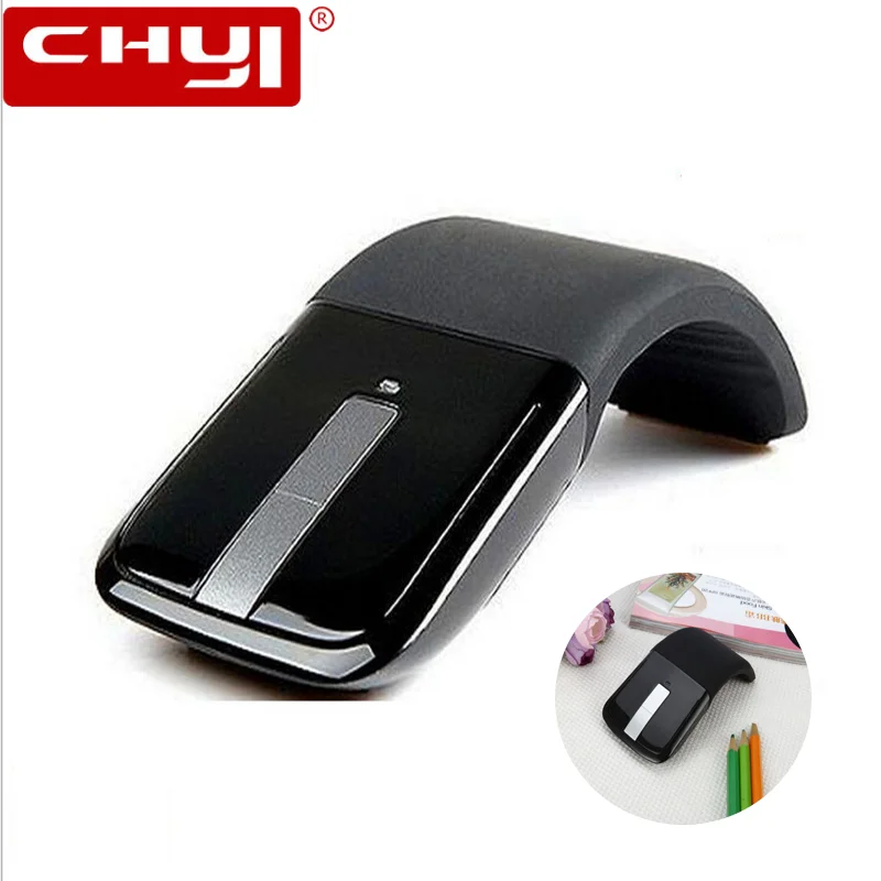 

CHYI Wireless Office Mouse Foldable Ultra thin Arc Touch Mouse Optical 1200DPI Ergonomic PC Gamer Mice 2.4Ghz USB Computer Mause