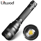 Мощный тактический светодиодный фонарик Litwod, 18650 люмен, CREE XHP90.2, 32 Вт, фонарь с фокусировкой, 2 шт., аккумулятор