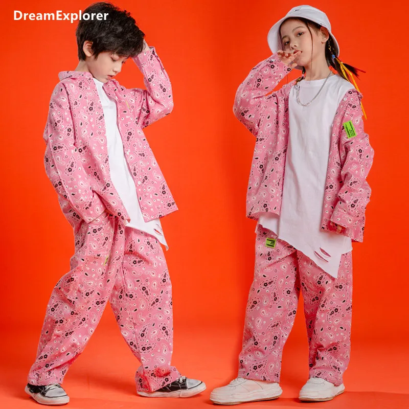 Рубашка с длинным рукавом для мальчиков и девочек блузка в стиле хип-хоп принтом