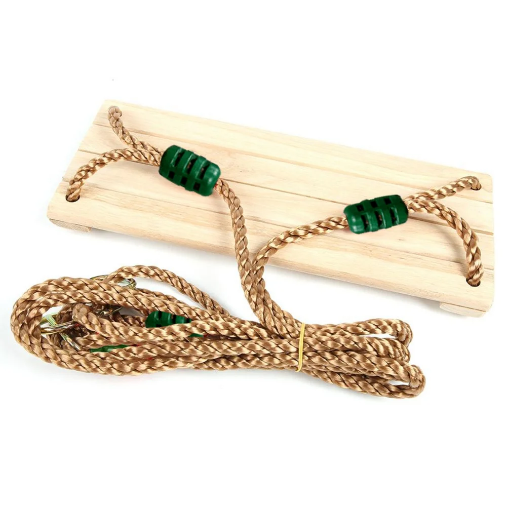 

Natural Wooden Durable Simple Swings Outdoor Indoor Multi-Use Adjustable Funny Entertainment Supplies Best Gift For Kids New
