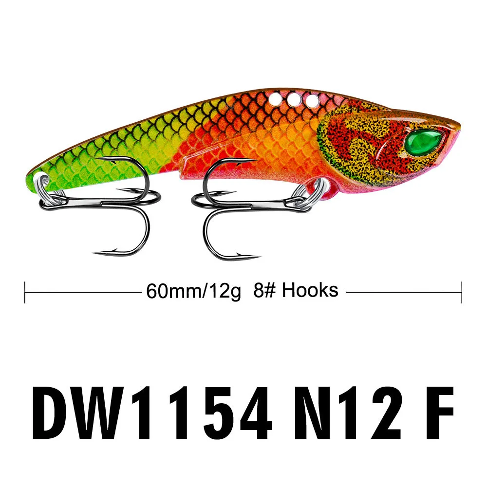 60 мм 12 г жесткая Рыболовная Приманка VIB Rattlin с крючком для рыбалки Тонущая