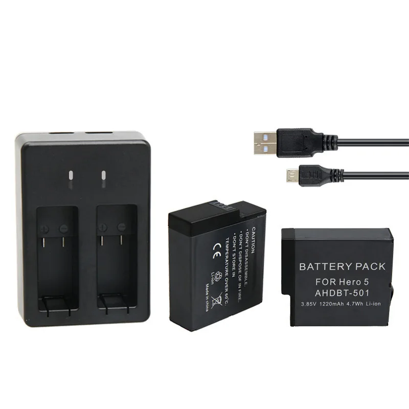 Зарядное устройство с двумя портами для камеры Go Pro Gopro Hero 5 6 7 Black S | Электроника