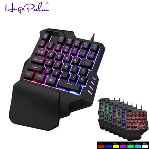 usb wired gaming keypad with led backlight 35 keys sades wide hand rest one handed membrane rgb gaming keyboard for lolpubgcf free global shipping