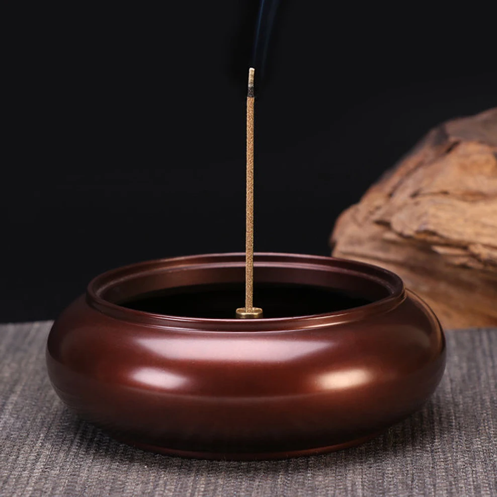 Латунная контрастная с плоским дном горелка ладаном дзен чайная церемония