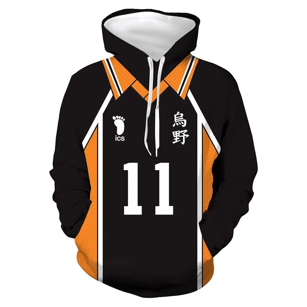 Толстовка с капюшоном в стиле Харадзюку 2020 Haikyuu! Классная Мода 3D Sawamura Daichi взрослые