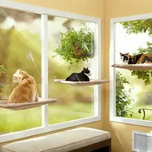 Cute Pet Hanging Beds Bearing 20kg Cat Sunny Seat Window Mount Pet Cat Hammock Comfortable Cat Pet Bed Shelf Seat Beds