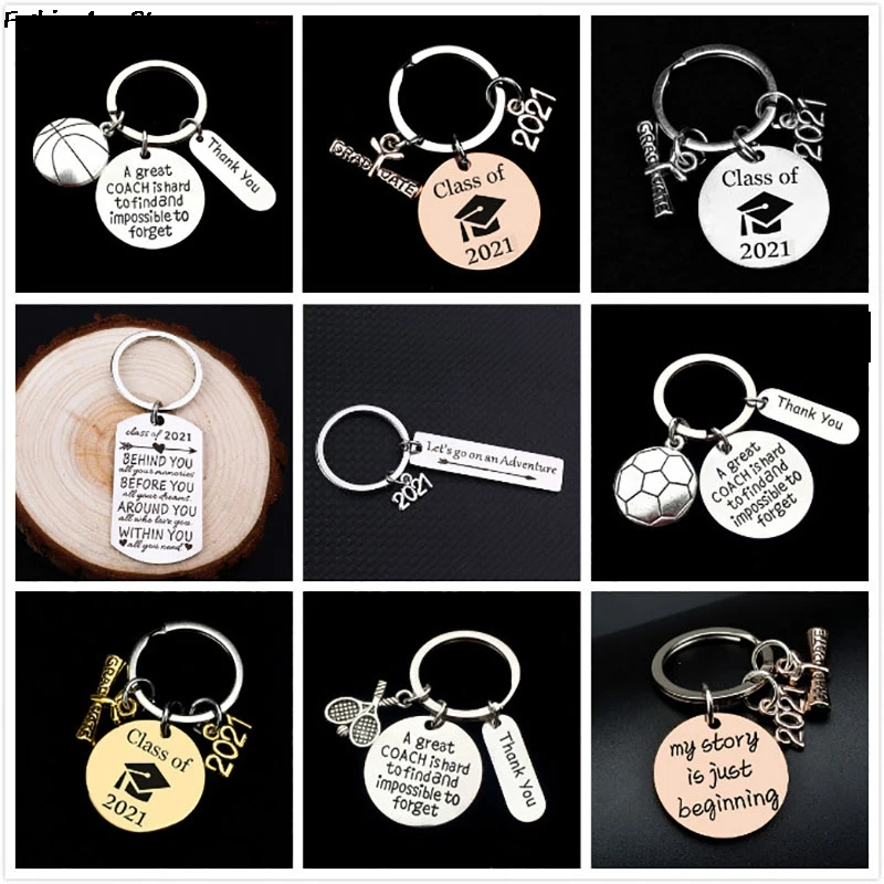 

1Pc Excellent Graduation Gift Keychain Class Of 2021 Graduation Gifts for Students Friends Friendship Memories Steel Keyring