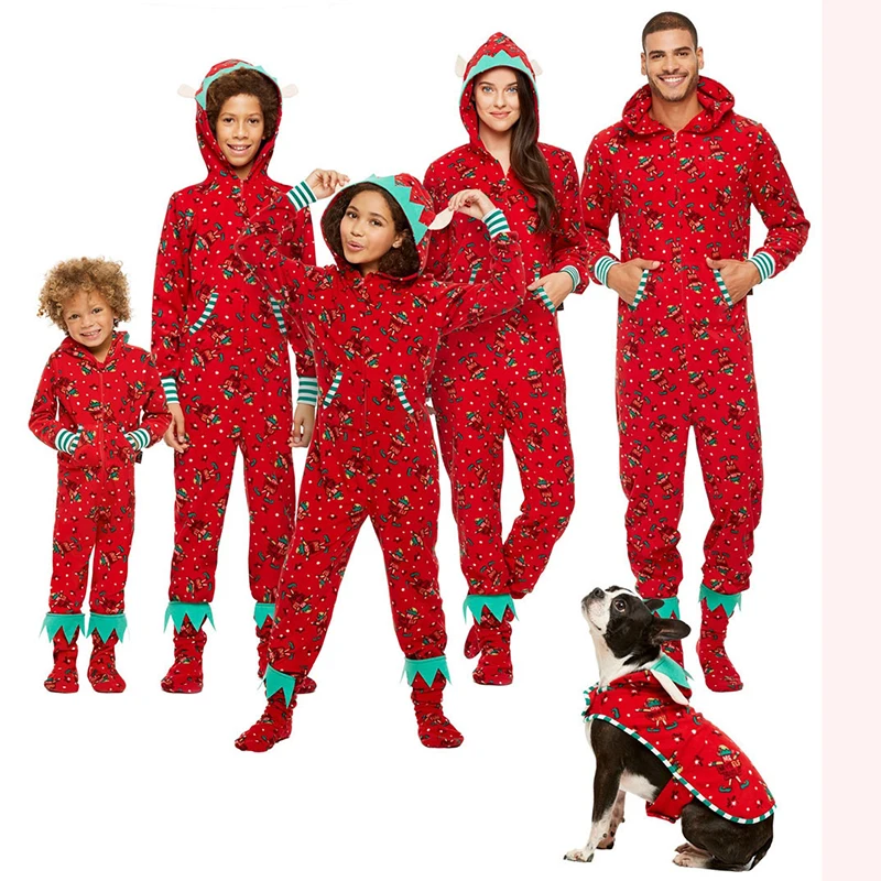 

Christmas Matching Family Outfits 2021 Father Son Romper Baby Mother Daughter Clothes Family Homewear Sleepwear Jumpsuit Pajamas