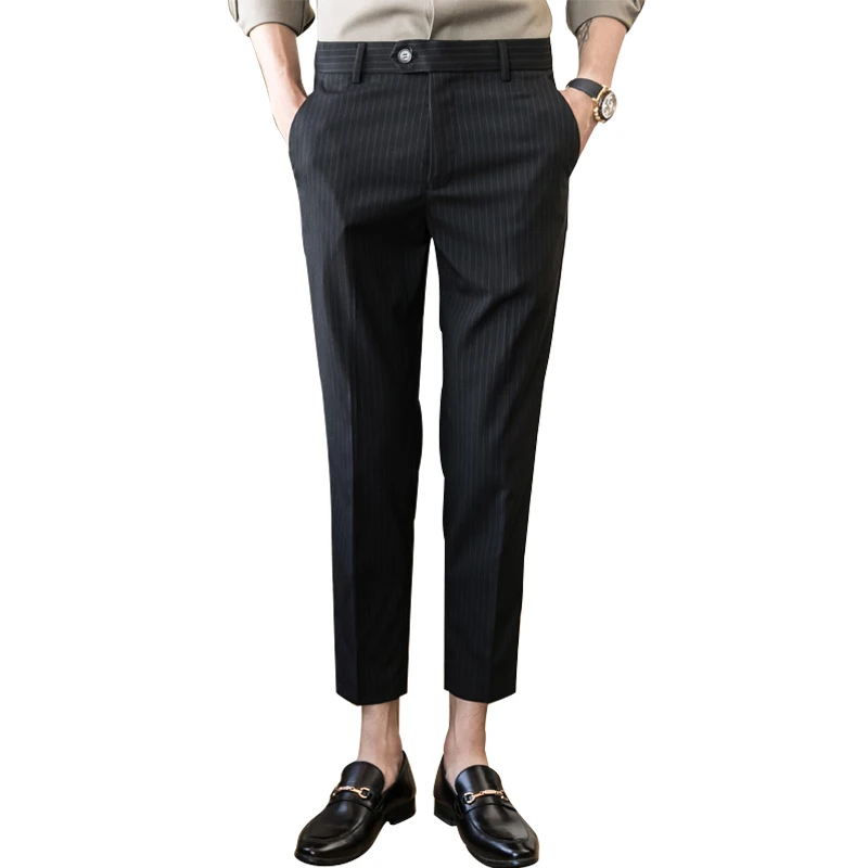 

Men's casual pants 2020 spring and summer new vertical nine points casual trousers youth personality fashion men's clothing