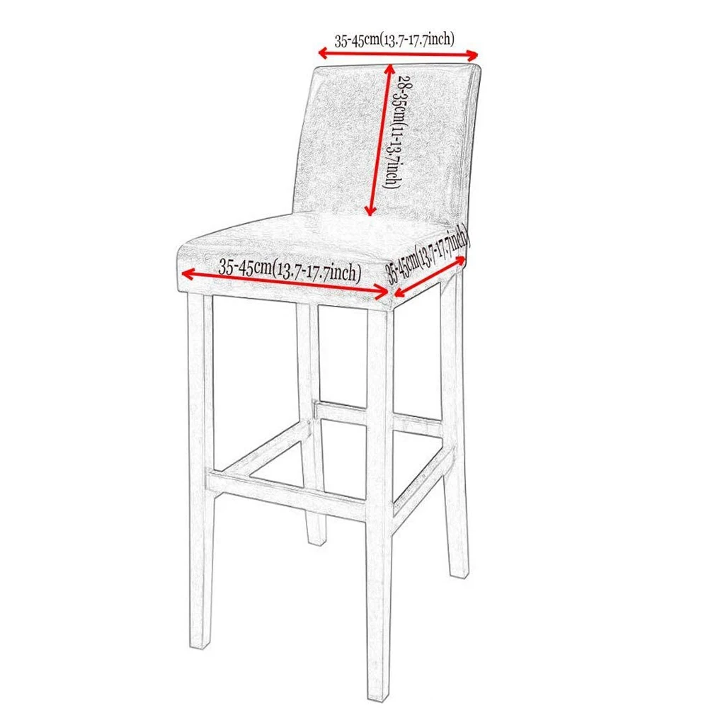 Эластичный чехол на стул с низкой спинкой для стула обеда бара высоты замена