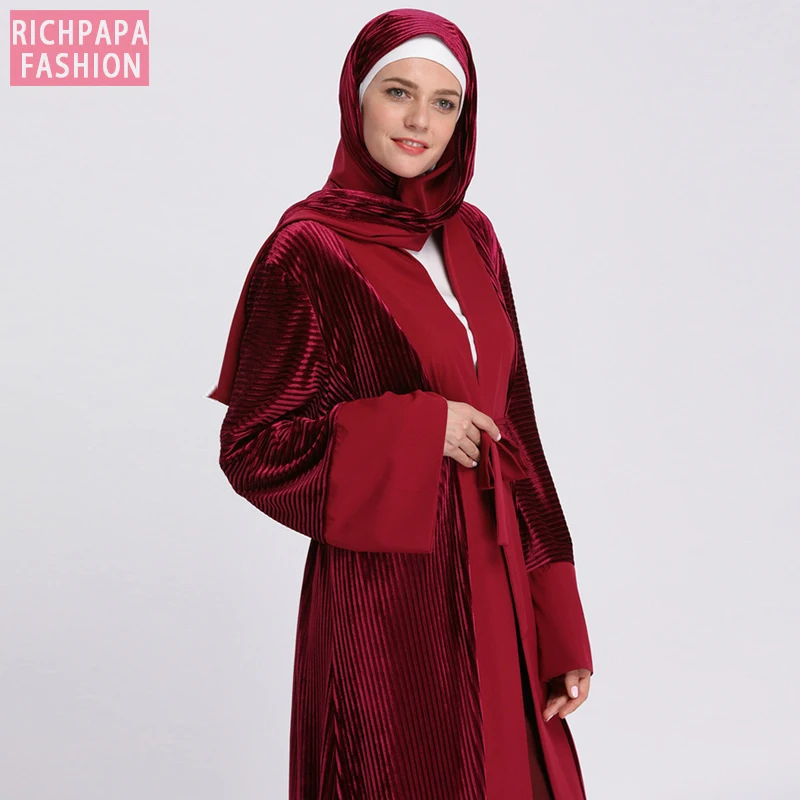 Мусульманский халат абайя мусульманский мусульманское кимоно кардиган хиджаб