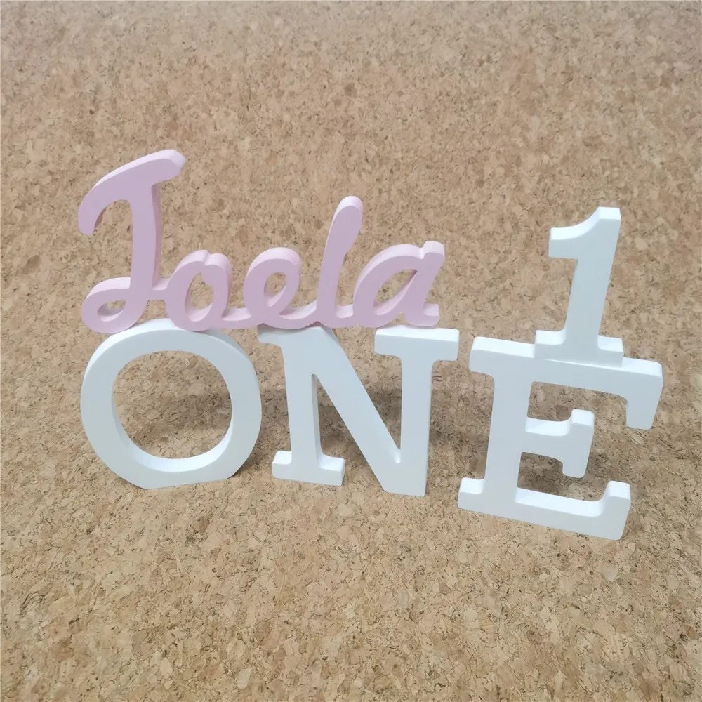 Custom Happy Birthday Hight 30cm wooden Wood White Letters for Baby Shower Large Party Supplies Decorations | Дом и сад