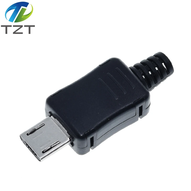 TZT Высокое качество 10 шт. микро USB разъем Мужской Micro 2 0 5PIN с пластиковой крышкой