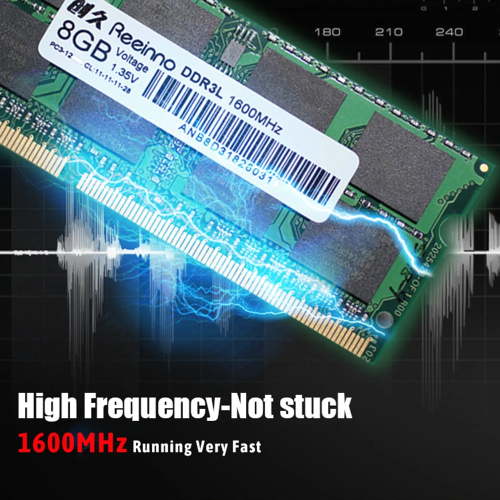 Reeinno Оперативная память DDR3 8 ГБ 4 DDR3L 1600 МГц 1 35 в NON ECC 204 pin для ноутбука пожизненная