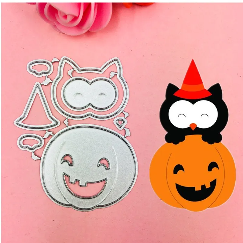 

Pumpkin Cat Hat Metal Cut Dies Stencils for Scrapbooking Stamp/Photo Album Decorative Embossing DIY Paper Cards