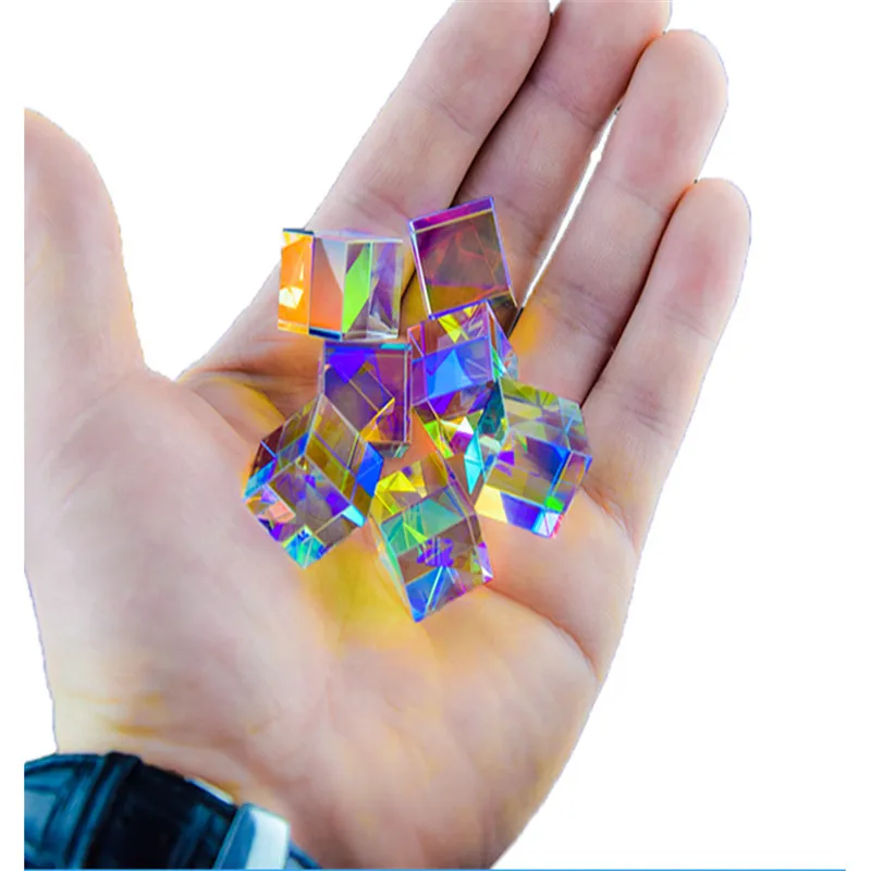 Цветной призменный свет куб шестигранный яркий разделяющая призма оптический