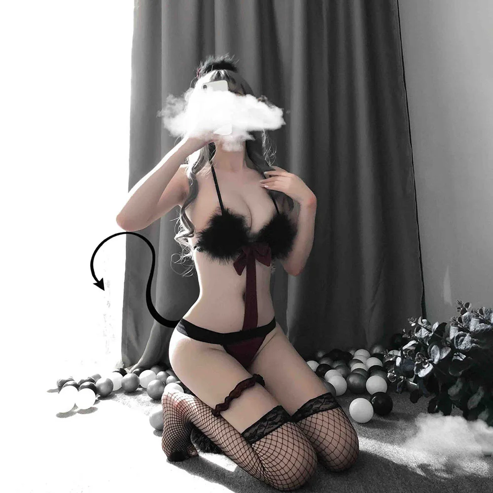 SEXY мяу милыми сексуальные косплей девушки кошки костюмы Эротическое нижнее