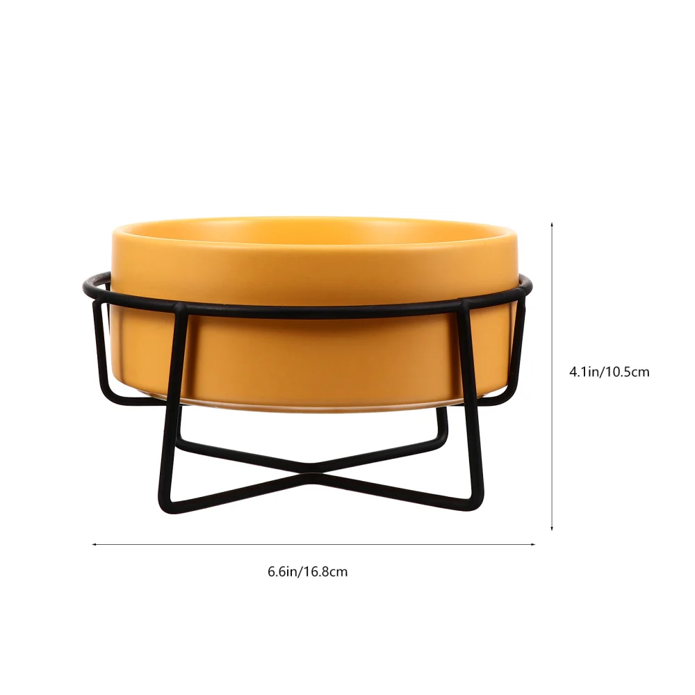 

1 Set Ceramic Bowl Protective Elevated Pet Feeder Bowl Pet Water Dish with Stand