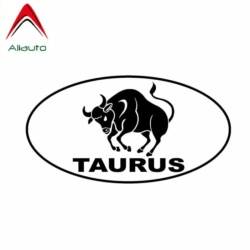 

Aliauto Personality Creative Car Sticker Taurus Oval Zodiac Horoscope Vinyl Decal Waterproof Sunscreen Black/Silver,14cm*7cm